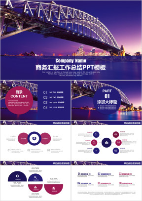 大气商业计划书商务工作汇报总结ppt