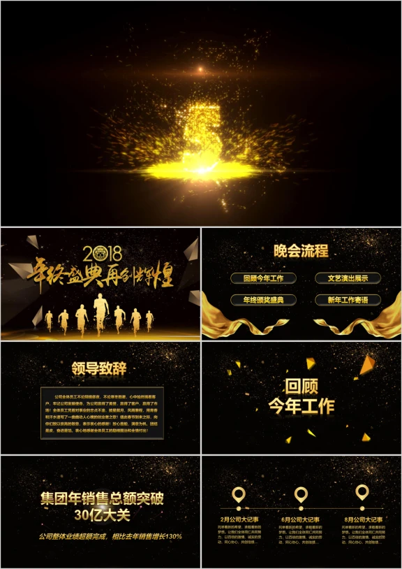 年会年度表彰大会ppt