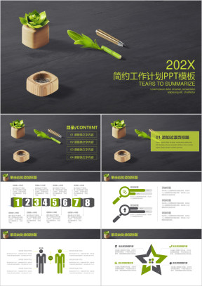 极简清新日式工作计划总结ppt