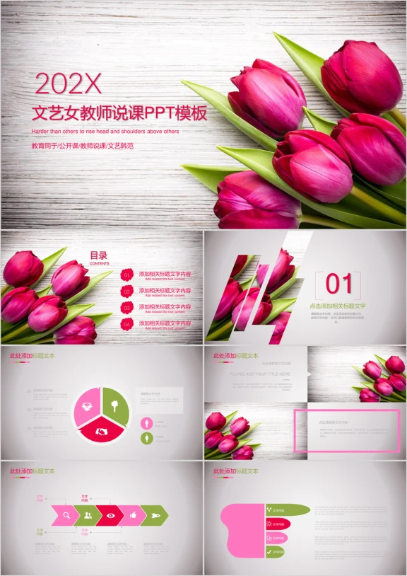 文艺女教师说课培训讲座ppt课件