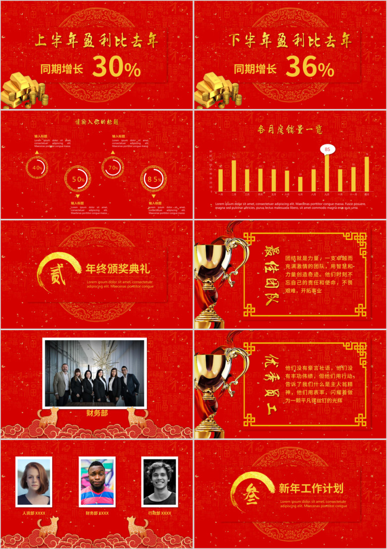 春节联欢晚会年会年终总结ppt