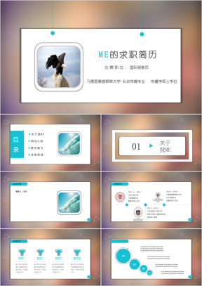 清新 简历 个人求职 竞聘 述职 求学ppt