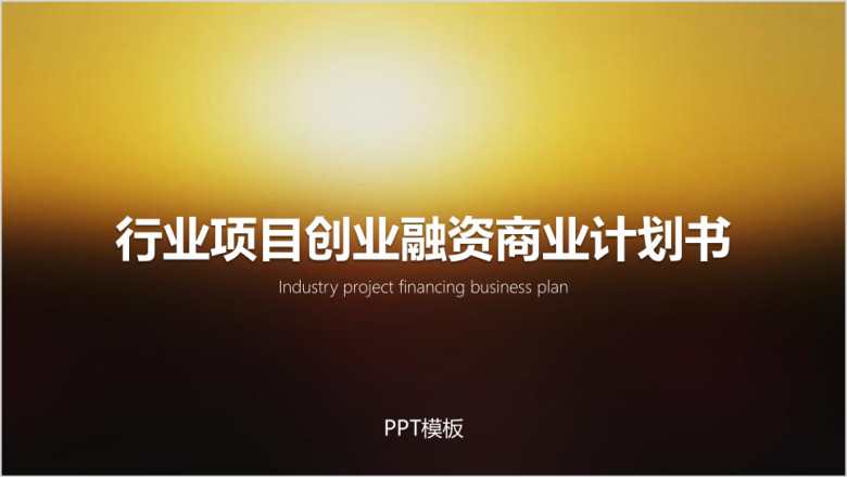 行业项目融资ppt模板