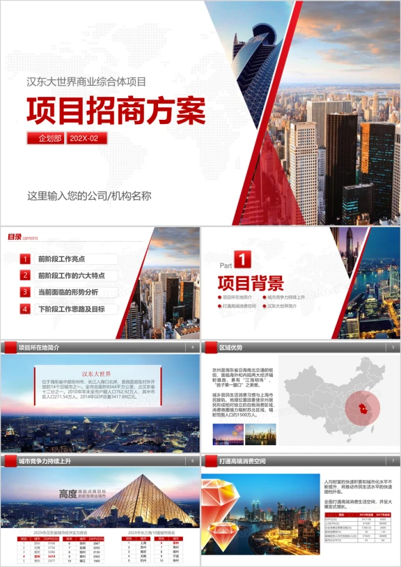 房地产商场商铺商业地产项目招商招租策划方案ppt