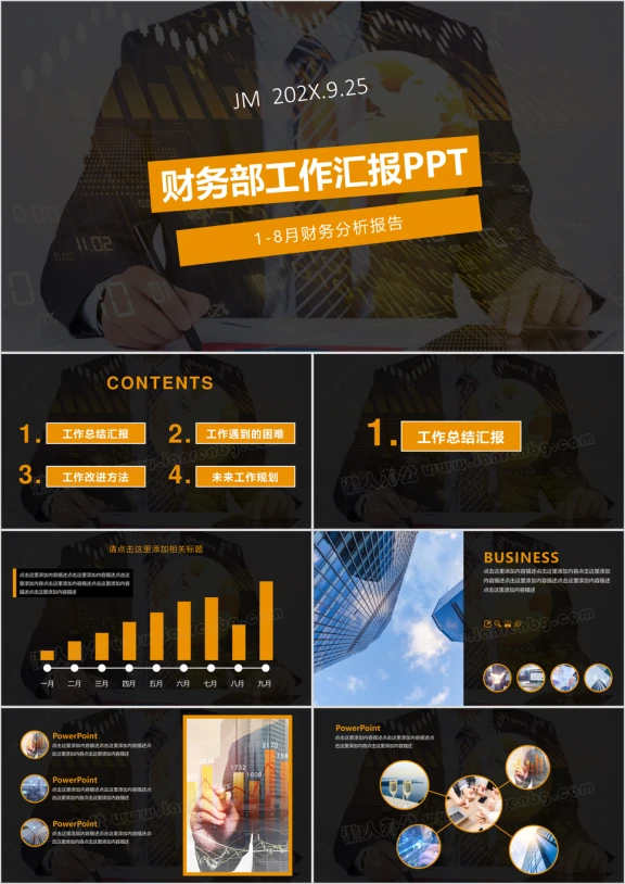 财务部工作汇报总结ppt