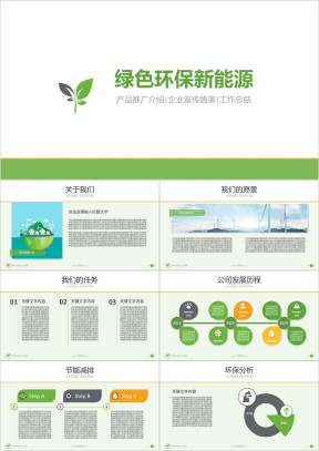 绿色环保新能源高科技公司介绍产品推广ppt