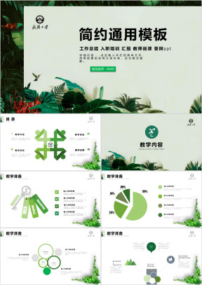 简约通用汇报总结ppt模板