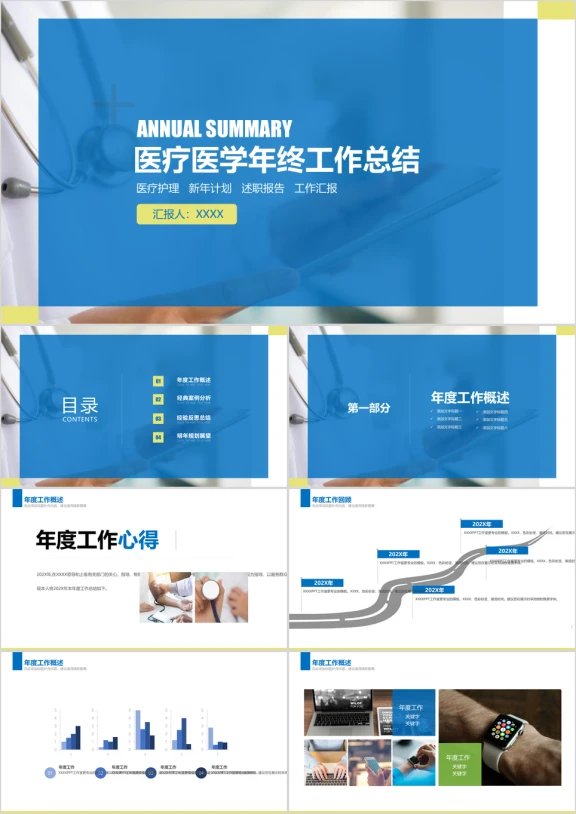 医疗医药年度工作总结ppt