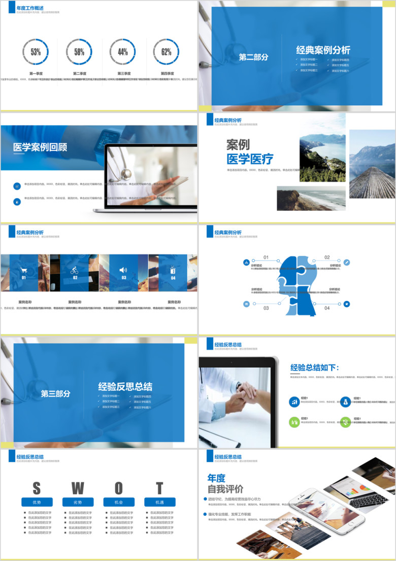 医疗医药年度工作总结ppt