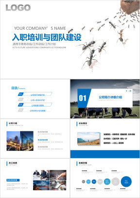 新员工入职培团队建设训手册ppt模板