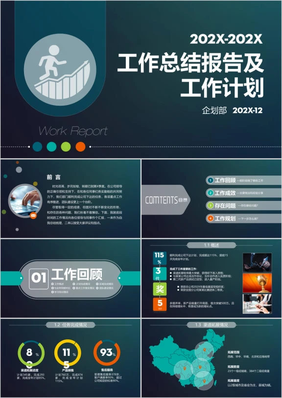 IOS风格工作总结汇报述职报告年鸡年商务ppt