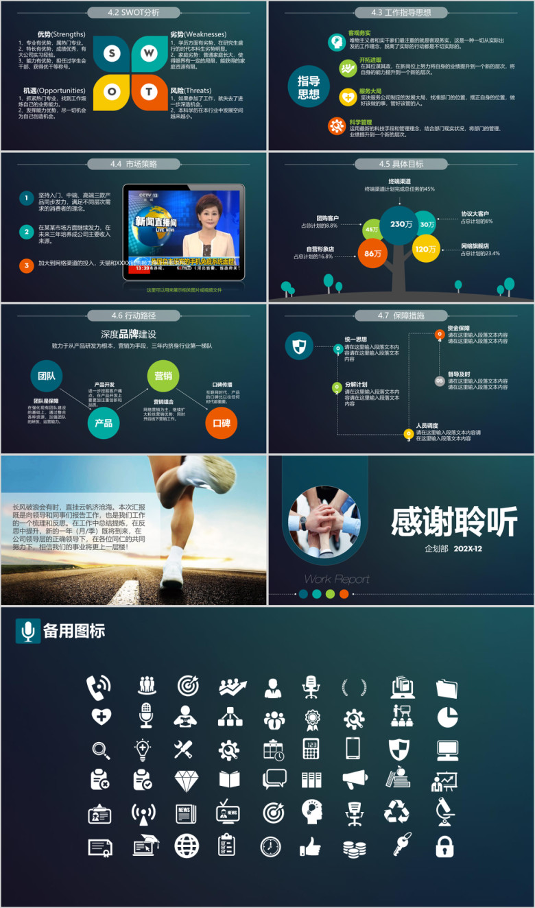 IOS风格工作总结汇报述职报告年鸡年商务ppt