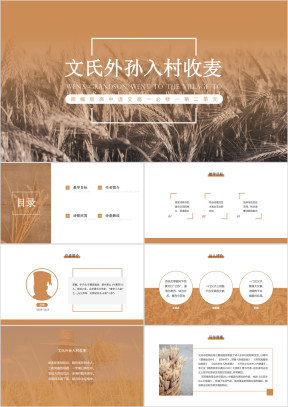 高中语文部编版高一必修一《文氏外孙入村收麦》教学课件