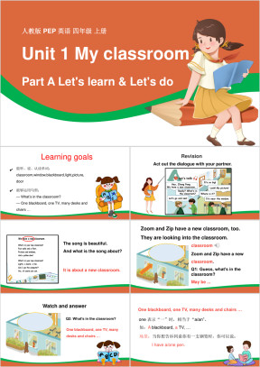 英语四年级上册课件Unit1PartALetslearn