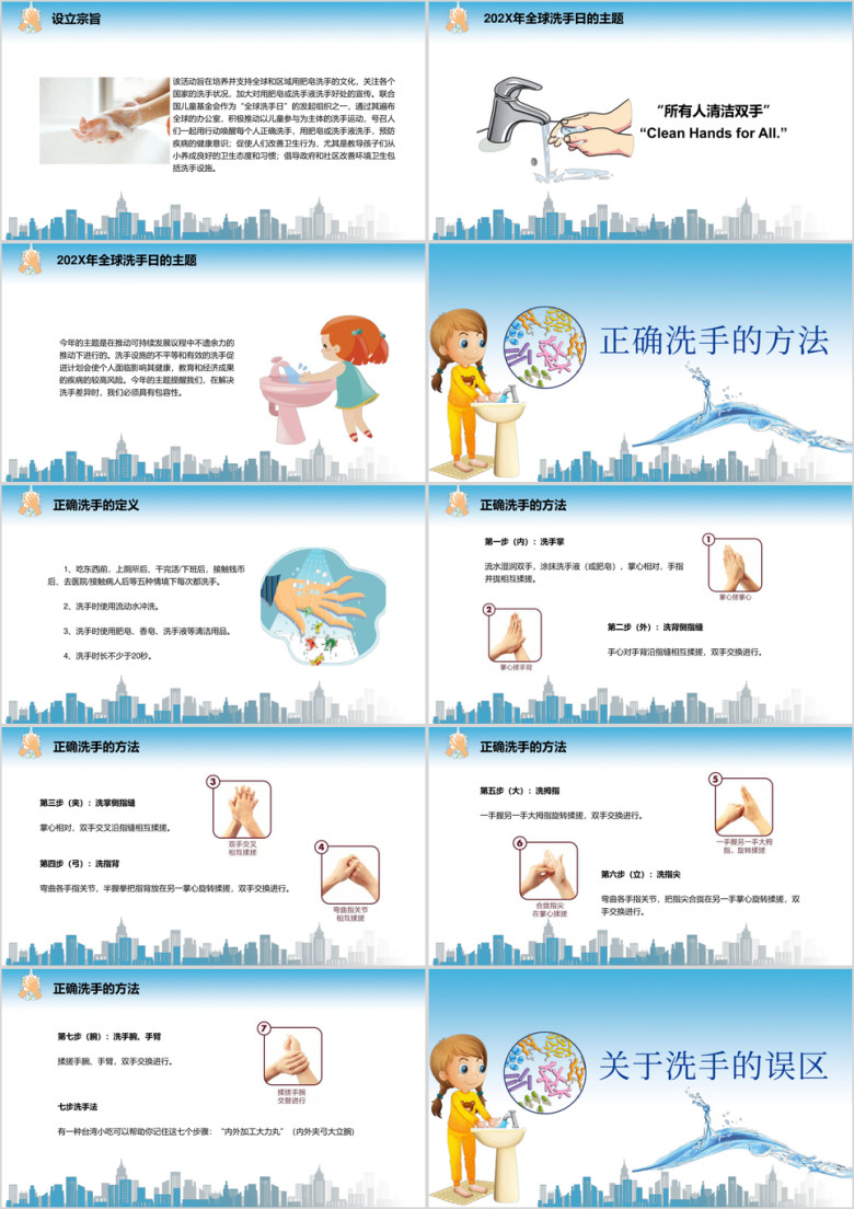 全球洗手日幼儿洗手ppt课件