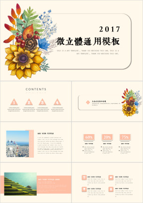 斑斓世界大气简约ppt