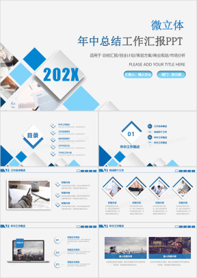 高端微立体商务工作总结通用ppt