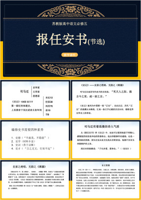 高中语文苏教版必修五《报任安书》教学课件