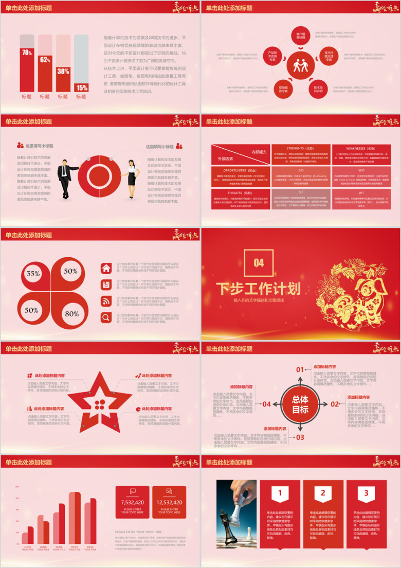 中国红赢在转折点商务年终总结工作计划ppt