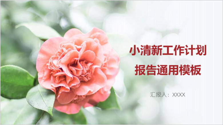 小清新工作计划报告ppt