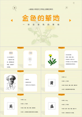 小学语文三年级上册人教版《金色的草地》教学PPT课件