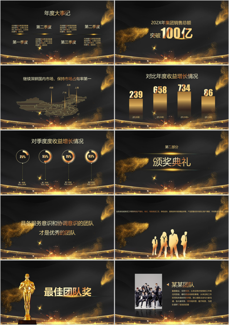 高端定制企业年会暨颁奖典礼ppt