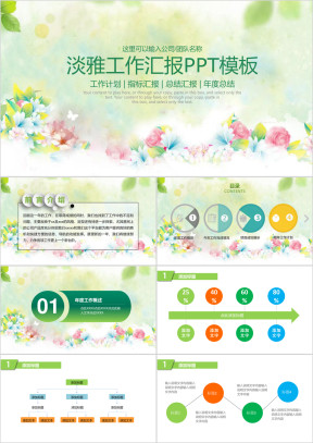 田园风工作计划总结汇报ppt