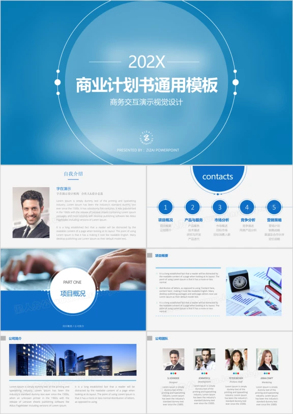 创意精美商业计划书项目总结汇报模板ppt