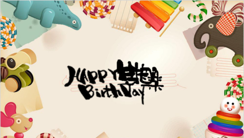 卡通儿童生日电子相册ppt