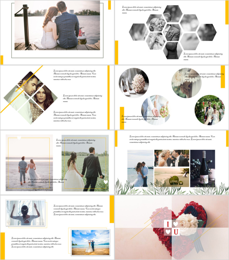 浪漫婚礼片头婚礼相册结婚纪念ppt模板